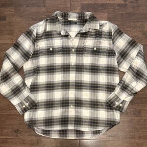 RW&CO. Black and White Plaid Casual Shirt